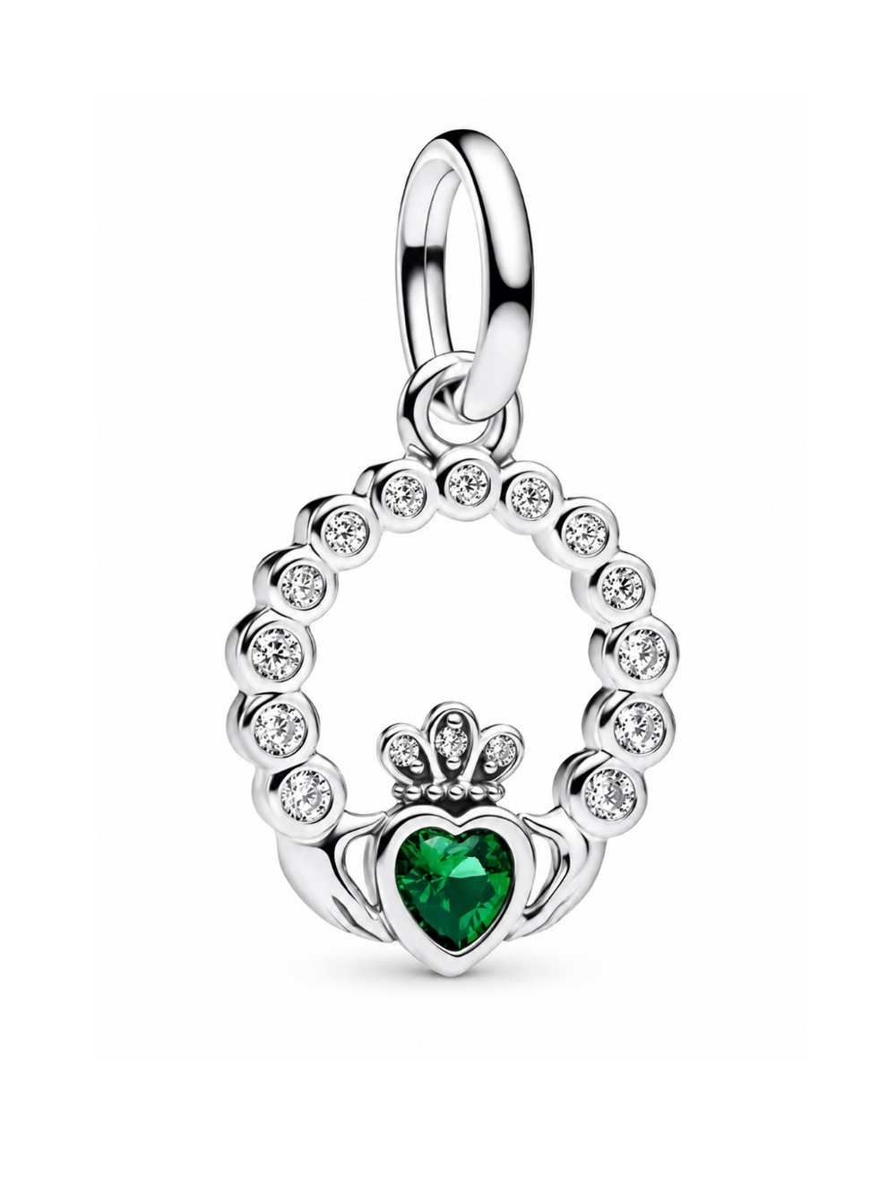 Claddagh- Green Heart Charm / Pendant